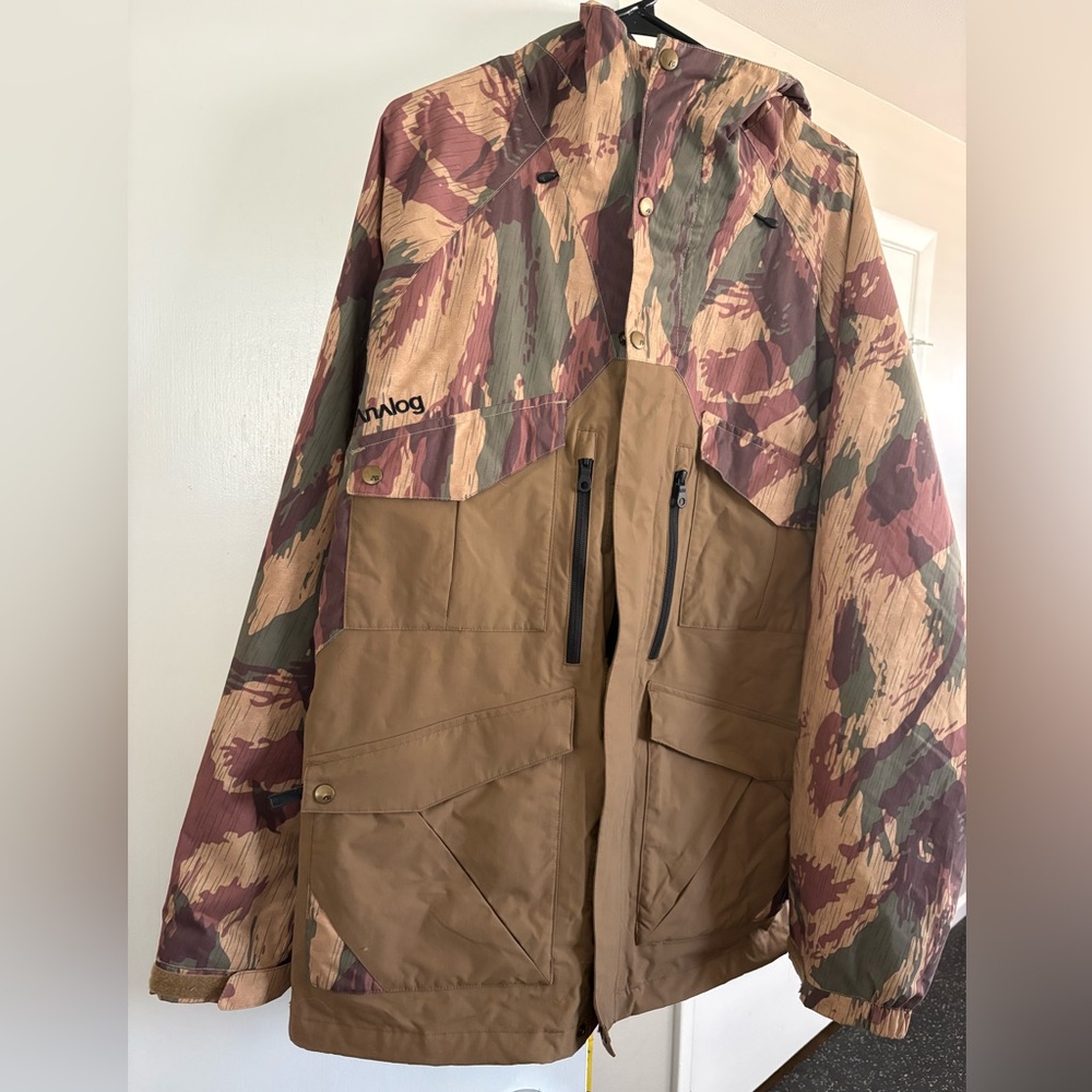 Ag Adriano Goldschmied Water Camo Jacket - Brown and Green